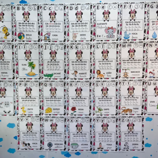 Silabário Simples de Parede - Minnie